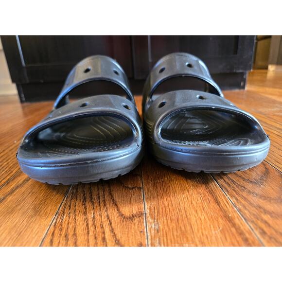 Crocs Unisex Baya Two-Strap Slide Sandals - Black Men's Size 8 Women's Size 10 - Picture 8 of 11
